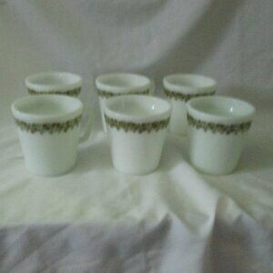 Set of 6 Vintage Pyrex Spring Blossom Mugs